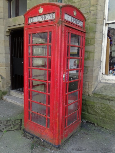 Red telephone box at Wirksworth