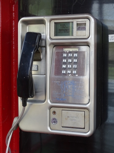 Red telephone box at Market Overton