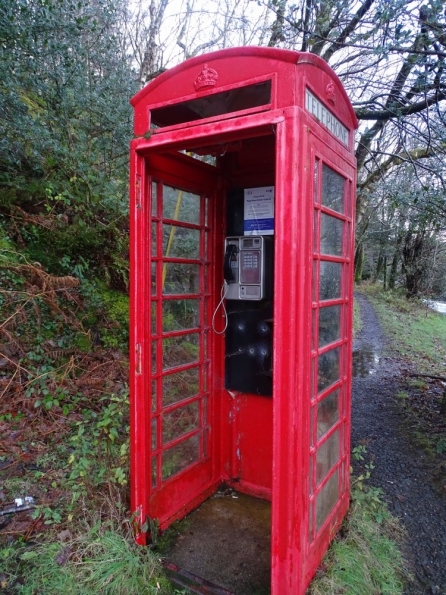 Red telephone box at Rowardennan