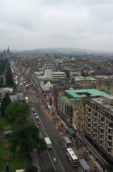 Princes Street from the Scott Monument