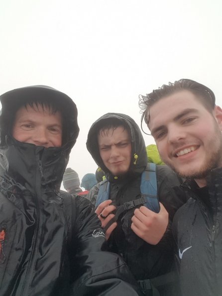 Snowdon Summit with James and Shaun